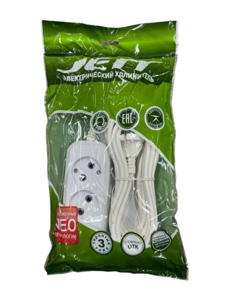 Удлинитель сетев.РС-3 б/земл.5 м ПВС 2*0.75(35)Jett